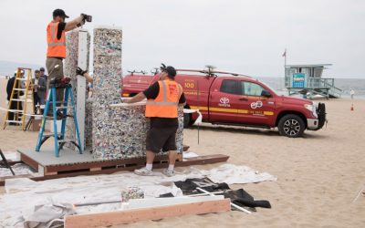 Lifeguard tower built from plastic waste offers glimpse of future
